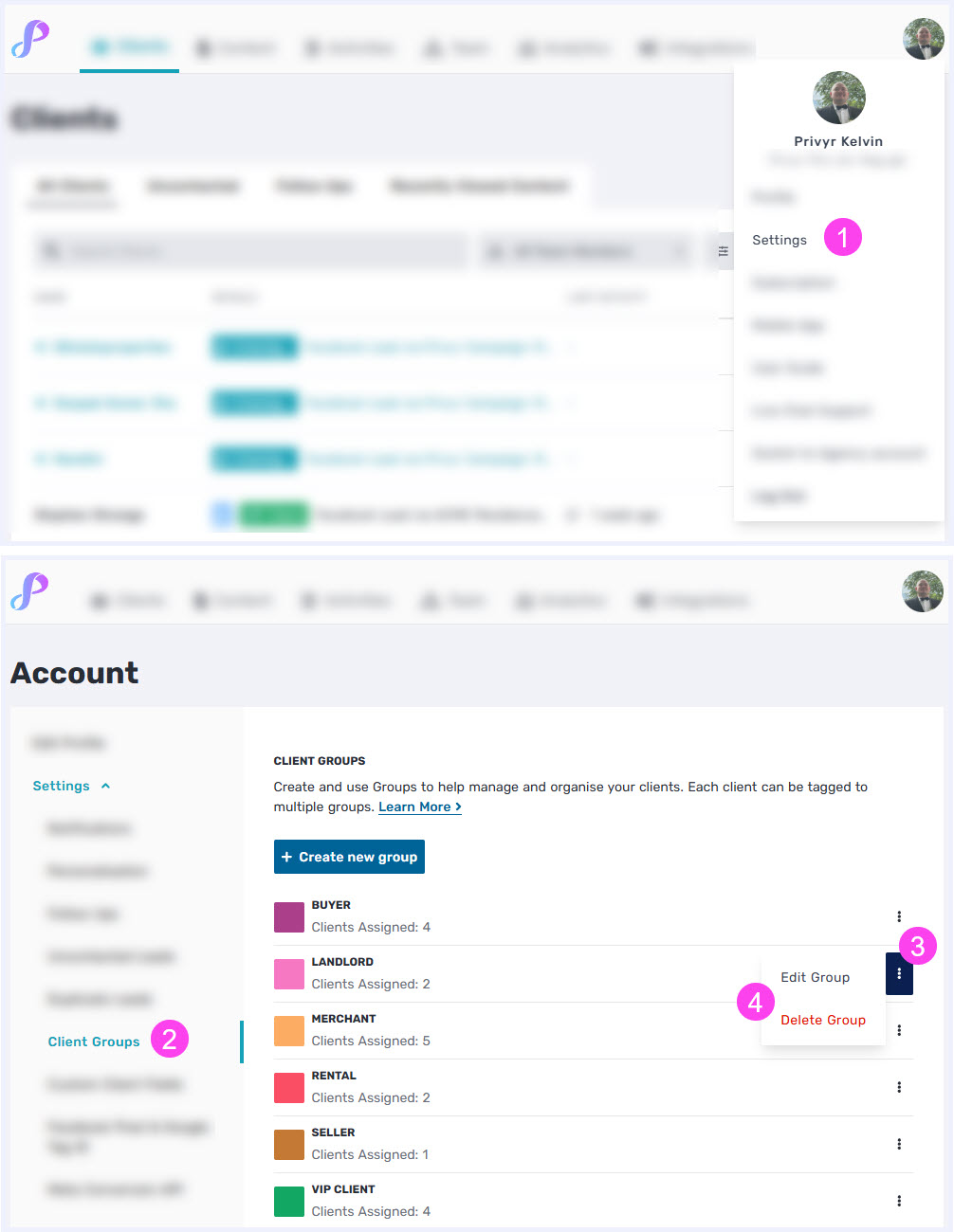 Client Groups – Privyr Help & Guides