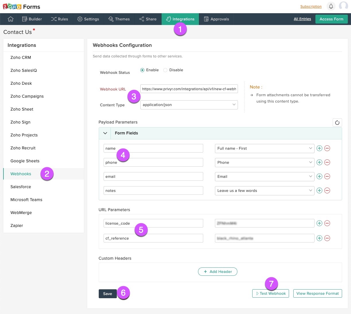 Connecting to site Contact Forms Privyr Help & Guides