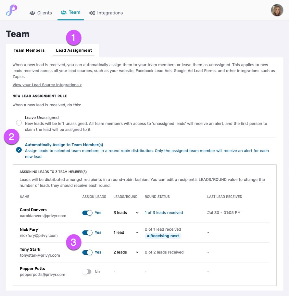 manage lead assignment rules