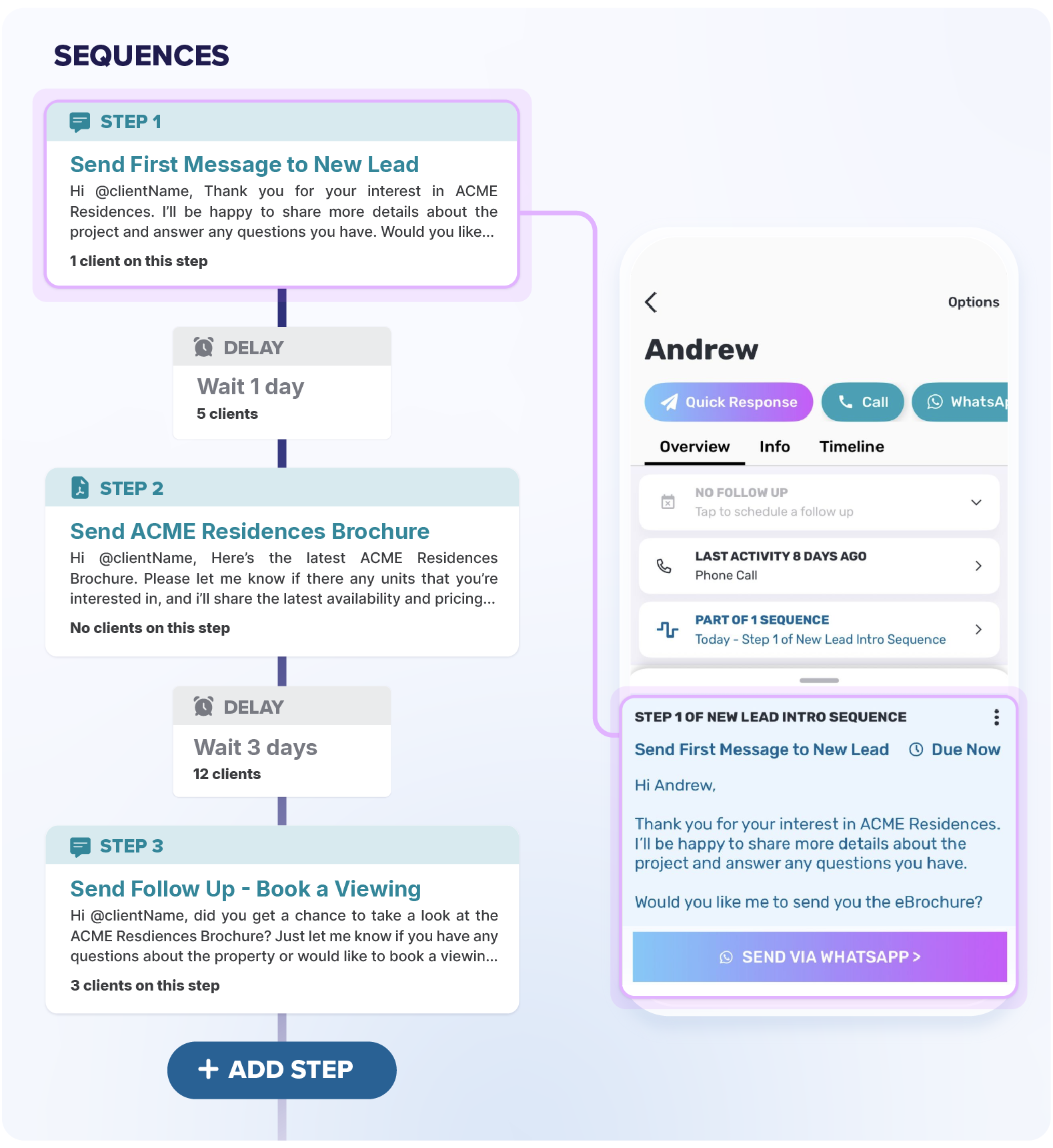 Sequential Tab Example Follow Up Sequences – Privyr Help & Guides